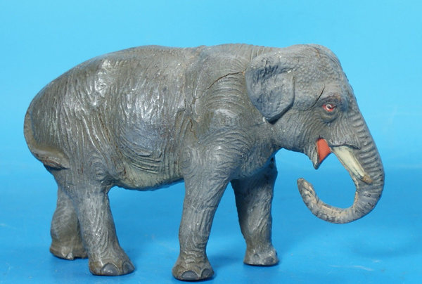 LINEOL Elefant mittel goldene Stoßzähne Masse L636/2