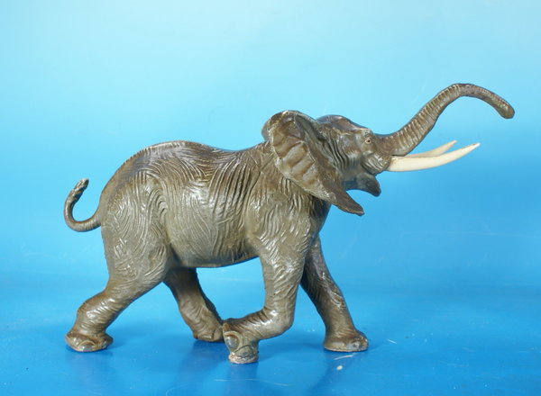 ELASTOLIN Elefant stürmend 1. Bemalung selten!Masse E152