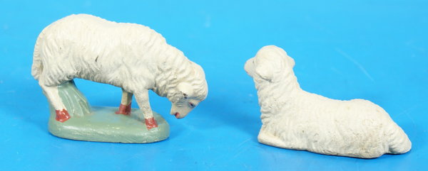 LEYLA 2 Schafe für 10 cm Krippenfiguren Masse Ley012