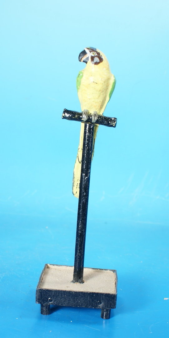 LINEOL Papagei auf Holzständer Masse L673