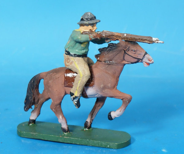 ELASTOLIN Cowboy mit Gewehr zu Pferd Masse WE052