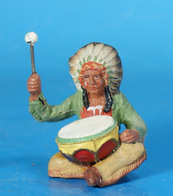ELASTOLIN Indianer mit Trommel Masse WE548