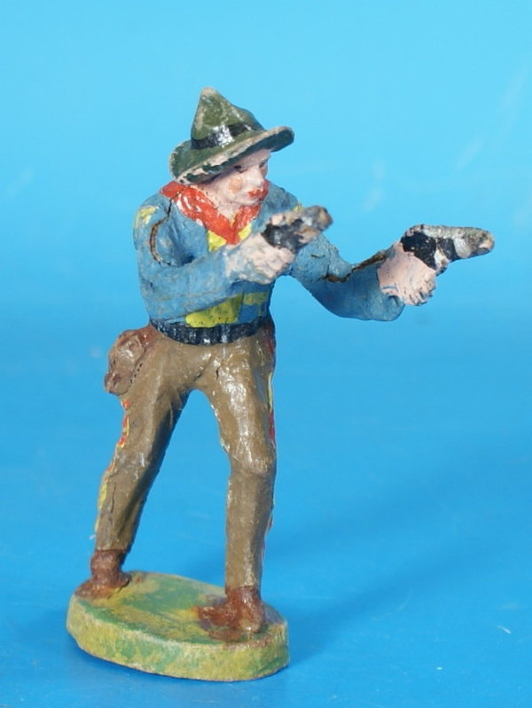 ELASTOLIN Cowboy mit 2 Pistolen Masse WE076