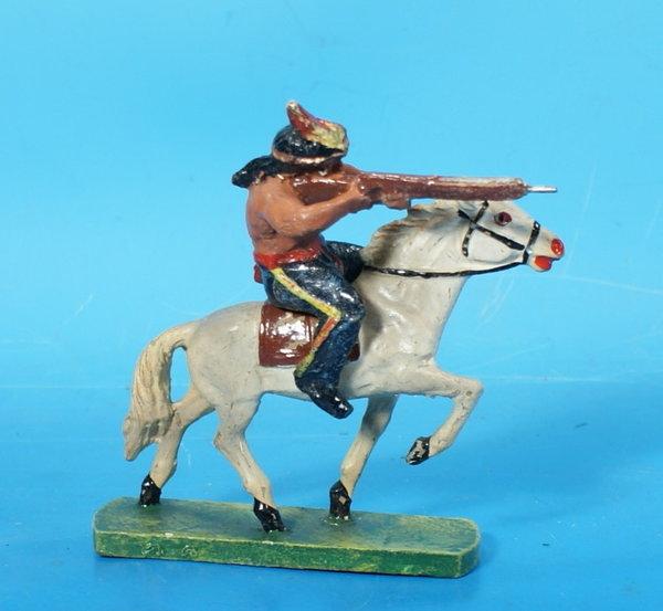 ELASTOLIN Indianer mit Bogen zu Pferd Masse WE109