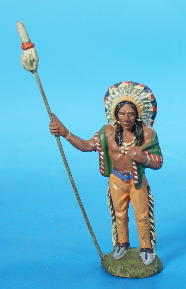 LINEOL Indianer mit Speer 1. Bemalung Masse WL016