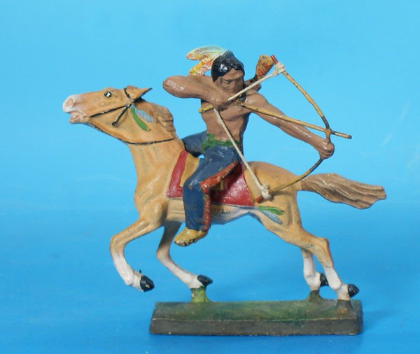 LINEOL Indianer mit Bogen zu Pferd Masse WL045