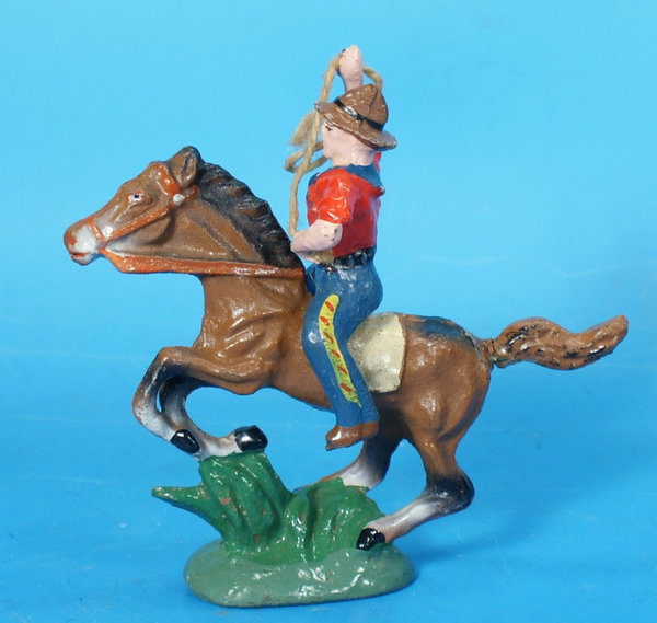 FRÖHA Cowboy mit Lasso zu Pferd Masse WFrö035