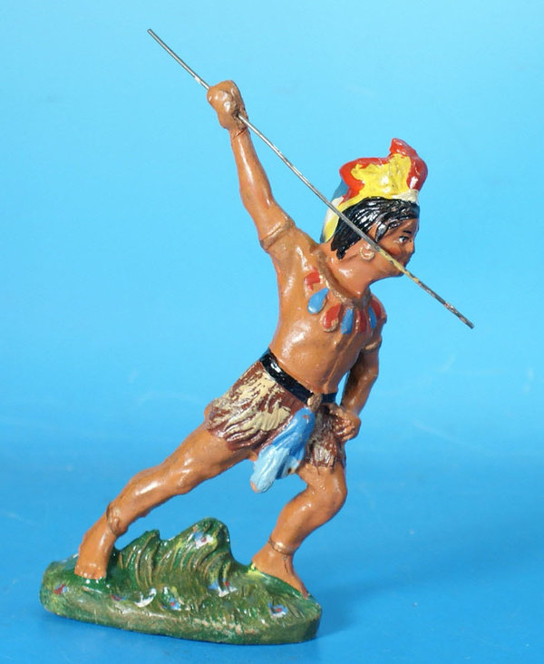 ELASTOLIN Indianer mit Speer Masse WE1000