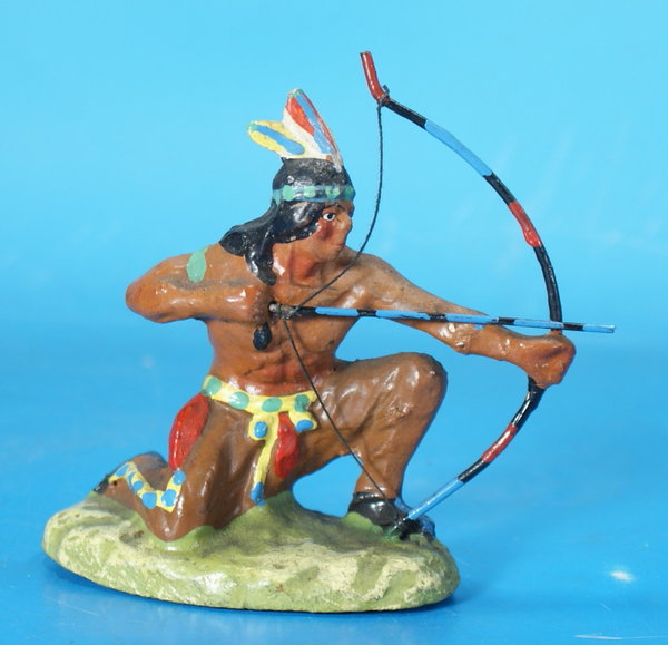 TRICO Indianer mit Bogen kniend Masse WTRI015