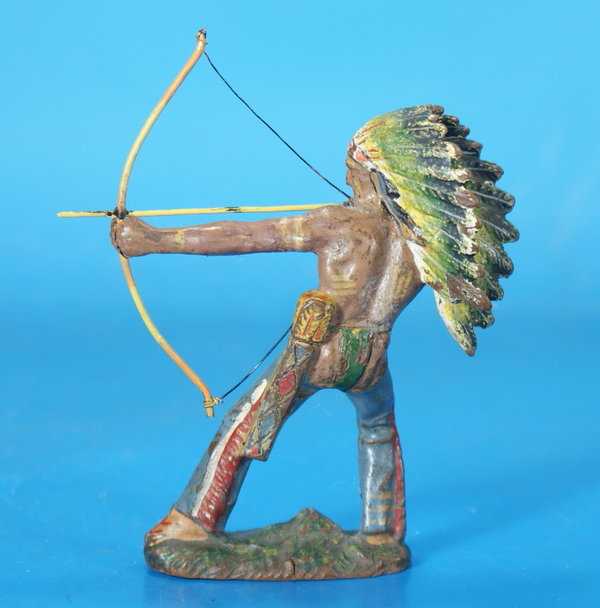 LINEOL Indianer mit Bogen 2. Bemalung Masse WL556