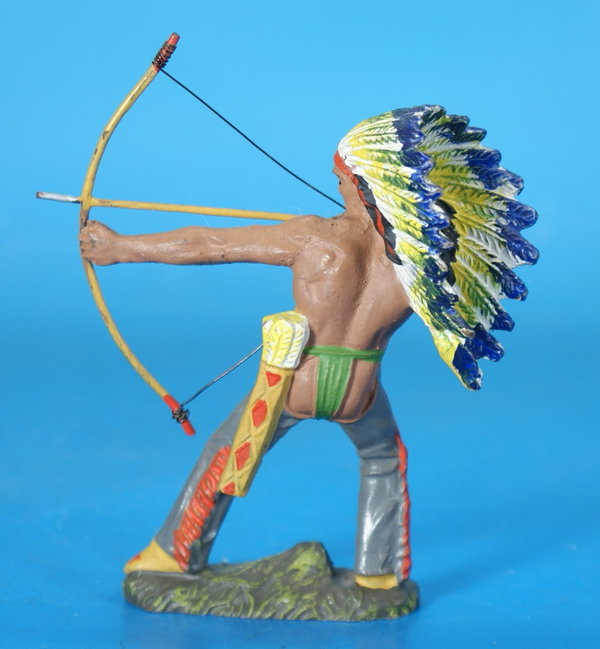 LINEOL Indianer mit Bogen 3. Bemalung Masse WL557