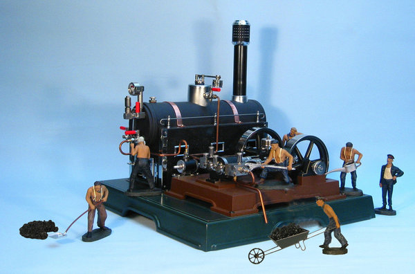 HAUSSER Arbeiter für Dampfmaschinen + Eisenbahn 10 cm Resin Ei001