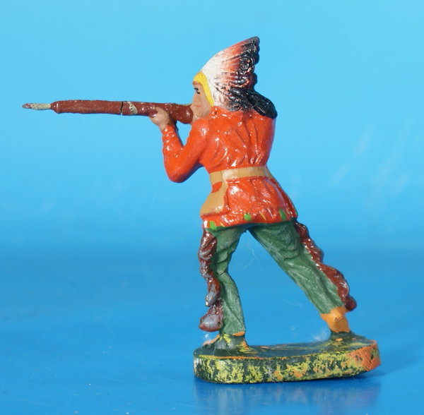 ELASTOLIN Indianer mit Gewehr um 1940 WE186