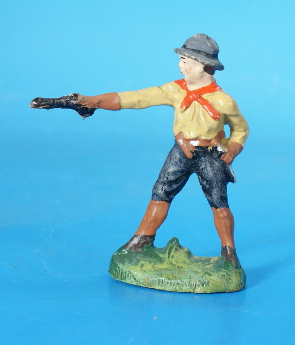ELASTOLIN Cowboy mit Pistole um 1930 WE250