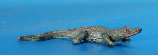 ELASTOLIN Krokodil jung um 1950 Masse E9419