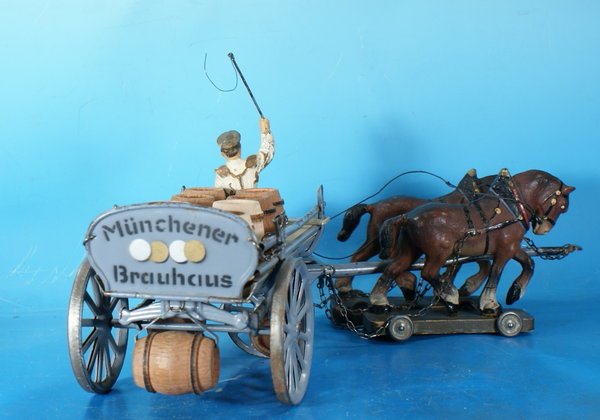 LINEOL Bierwagen um 1920 Blech/Masse L986