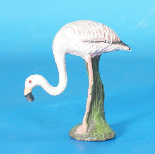 ELASTOLIN Flamingo Kopf runter um 1950 Masse E9518H