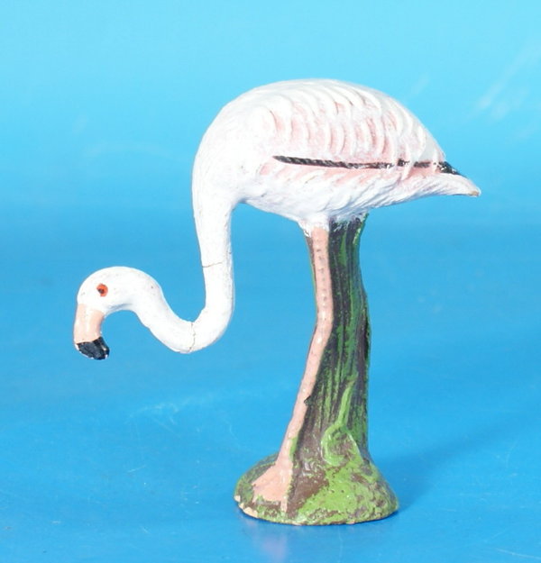 ELASTOLIN Flamingo Kopf runter um 1950 Masse E9520H