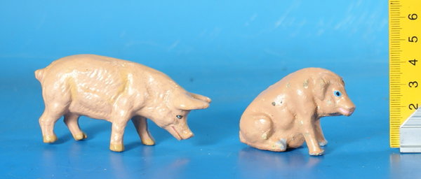DUROLIN 2 Schweine um 1950 Masse DU142C