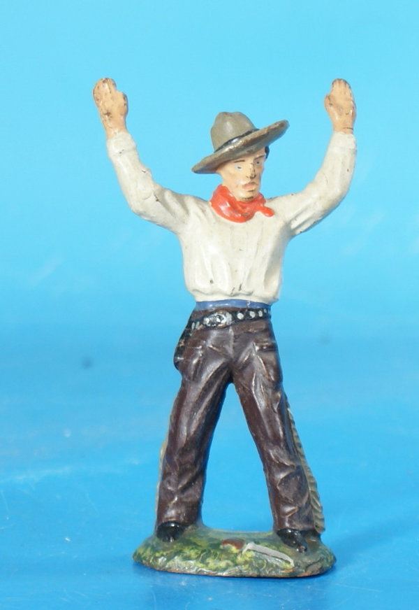 LINEOL Cowboy Hände hoch um 1930 Masse WL684 C
