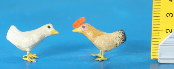 THÜRINGEN 2 Hühner um 1950 Masse THÜ146 C1