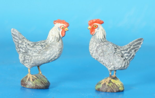 LINEOL 2 Hühner um 1930 Masse L1153 C1