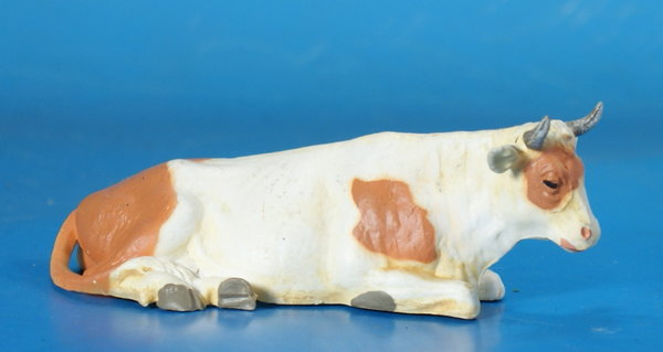 ELASTOLIN Kuh liegend um 1960 Hart-Plastik PET055 C4