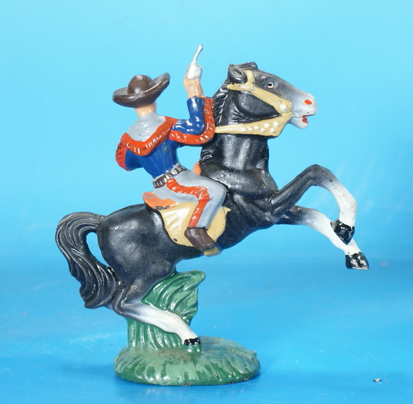 LEYLA Cowboy mit Pistole zu Pferd um 1950 Masse WLey046 C5