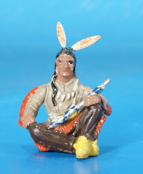 LEYLA Indianer mit Pfeife um 1950 Masse WLey061 C5