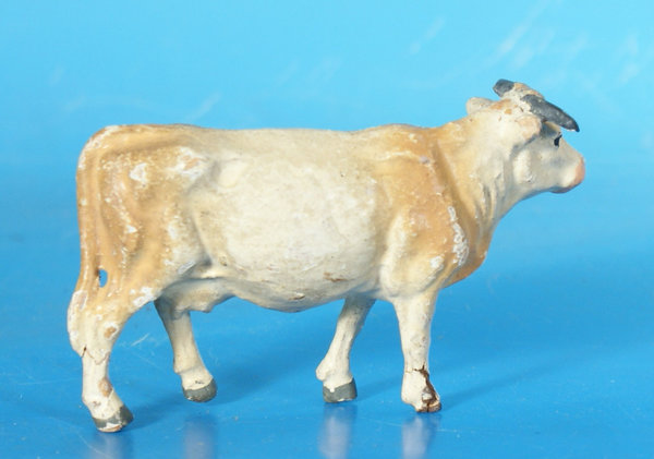 ELASTOLIN Kuh gehend Miniaturserie um 1930 Masse EM 12/6 Vo
