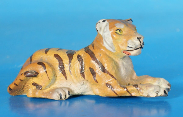 LINEOL Tiger jung liegend um 1920 Masse L1283 R