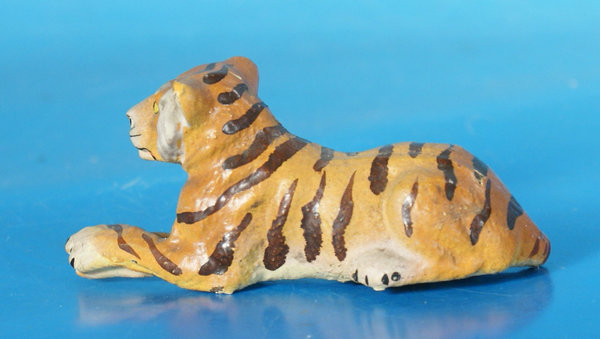 LINEOL Tiger jung liegend um 1920 Masse L1283 R