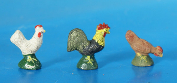 PFEIFFER Hahn + 2 Hühner Miniaturserie Masse PFM152 Y