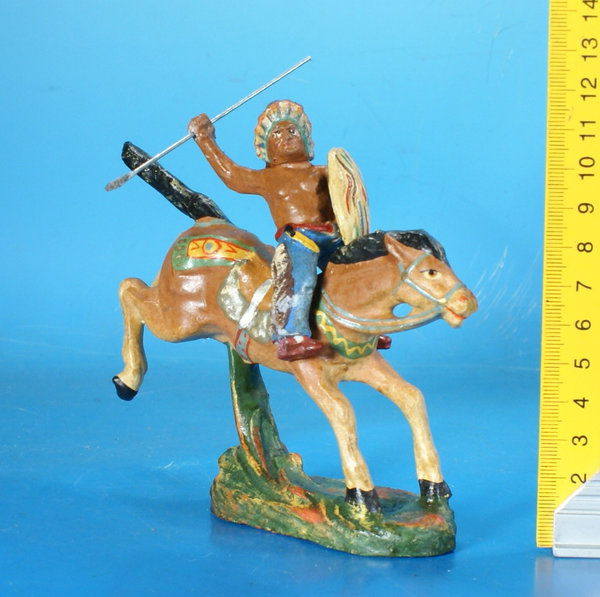 DDR Indianer zu Pferd Gr. Serie 8 cm um 1950 Masse WDDR232 G