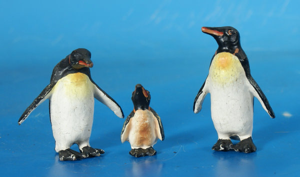 ELASTOLIN Pinguin Familie um 1950 Masse E9802 Y