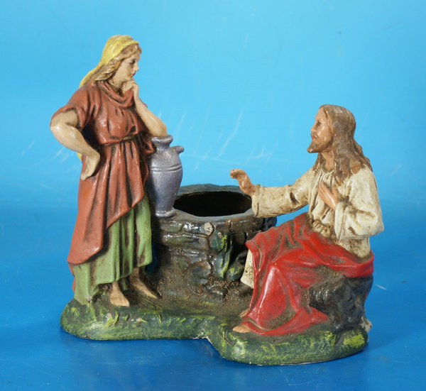 MAROLIN  Jesus mit Samariterin  um 1930 Masse BTH 021Vo